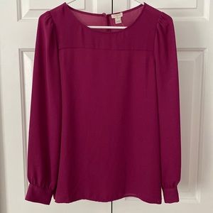 J Crew long sleeve blouse / shirt